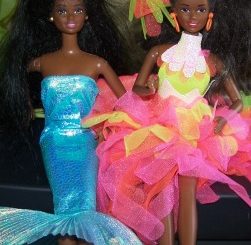 annees, années, 80, eighties, 80's, barbie, barbies, black, blacks, splendeur, crystal, peach, and, cream, poupées, poupée, Francie, Christie